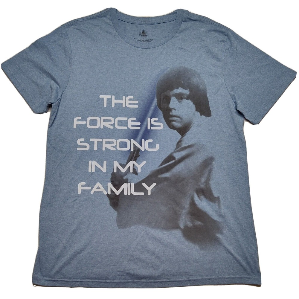 DISNEY STORE‎ Luke Skywalker The Force Is Strong In My Family  Large T-Shirt NEW